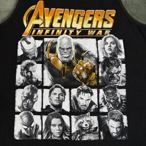Marvel Avengers Infinity War Men's Sleeveless T-Shirt Tank Size Large Graphic